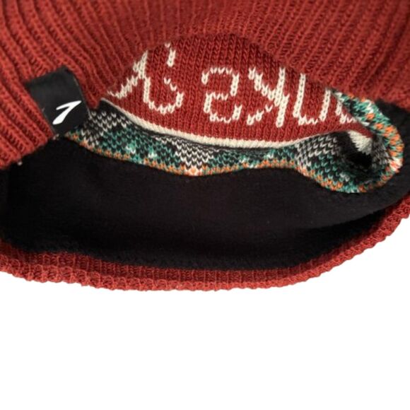 Brooks Running Christmas Knit Pompom Beanie Snowman Holiday Festive One Size - Picture 2 of 5